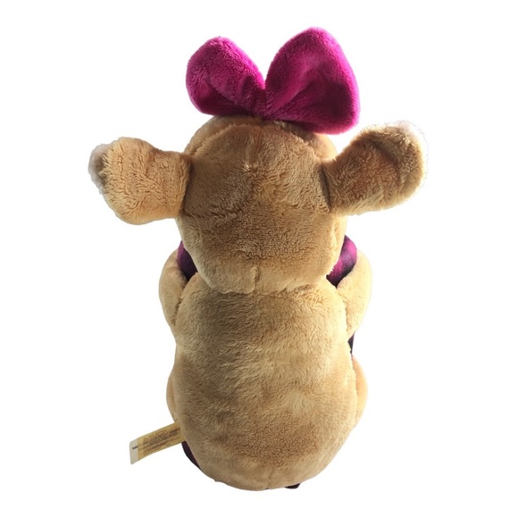 DanDee Toy Plush Rudolph Red Nose Reindeer Clarice Fleece Throw Pink Black Check - Picture 6 of 14